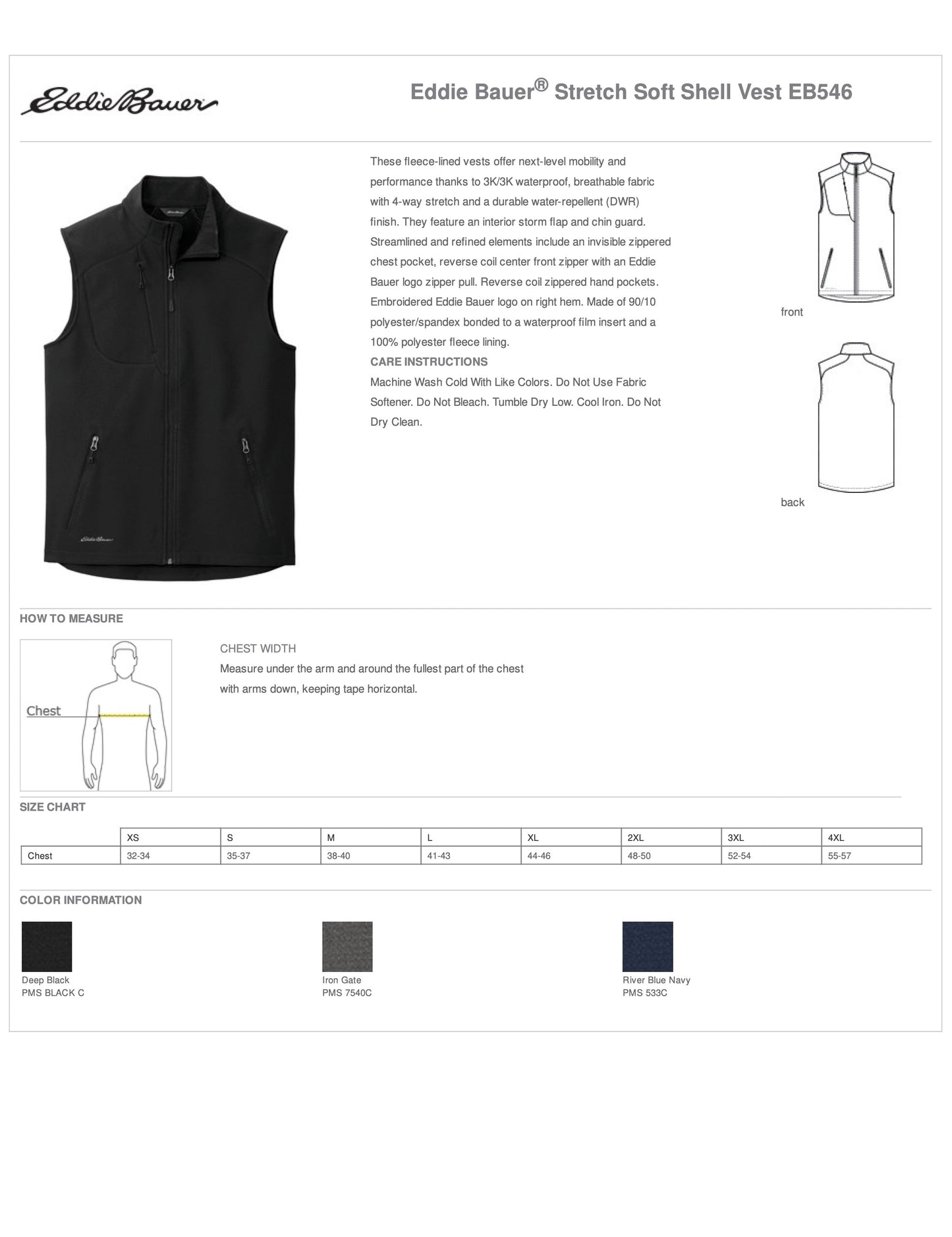 Men's Eddie Bauer® Stretch Soft Shell Vest (OBGYN)