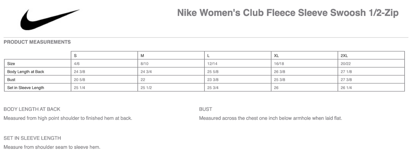 Women's Nike Club Fleece Sleeve Swoosh 1/2-Zip (Psychiatry)