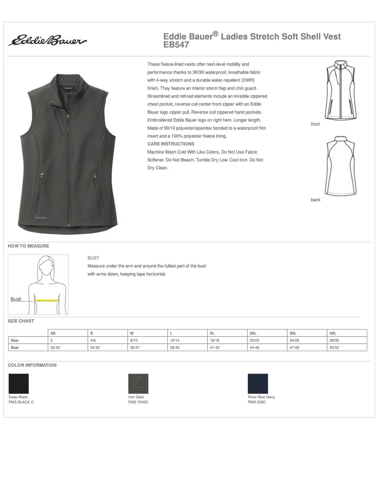 Women's Eddie Bauer® Stretch Soft Shell Vest (OBGYN)