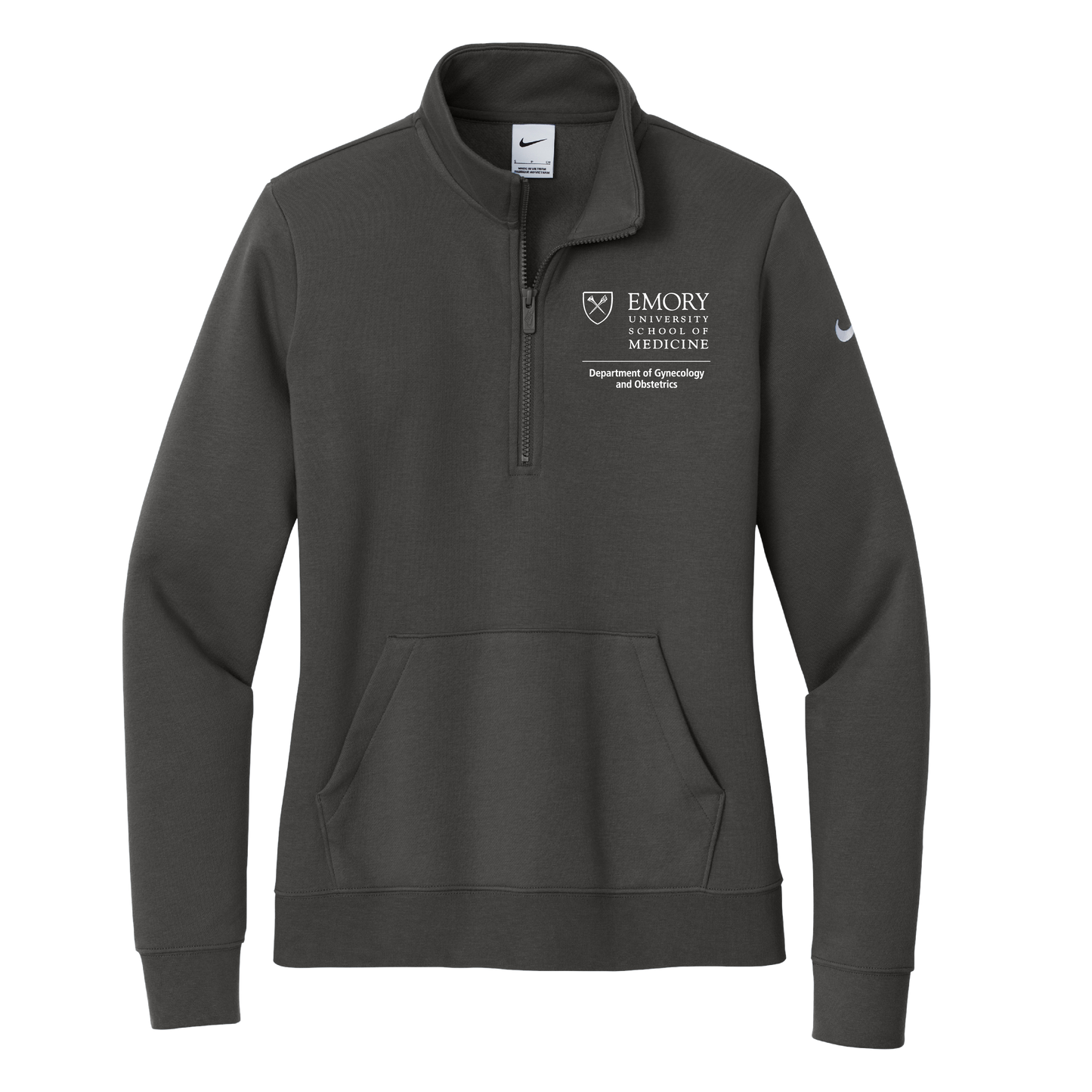 Women's Nike Club Fleece Sleeve Swoosh 1/2-Zip (OBGYN)