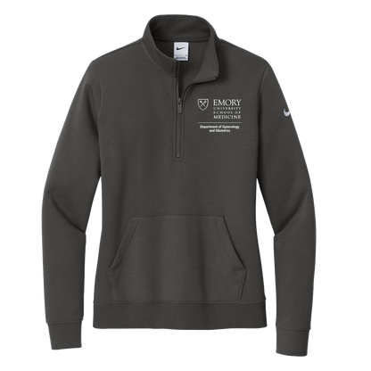 Women's Nike Club Fleece Sleeve Swoosh 1/2-Zip (OBGYN)