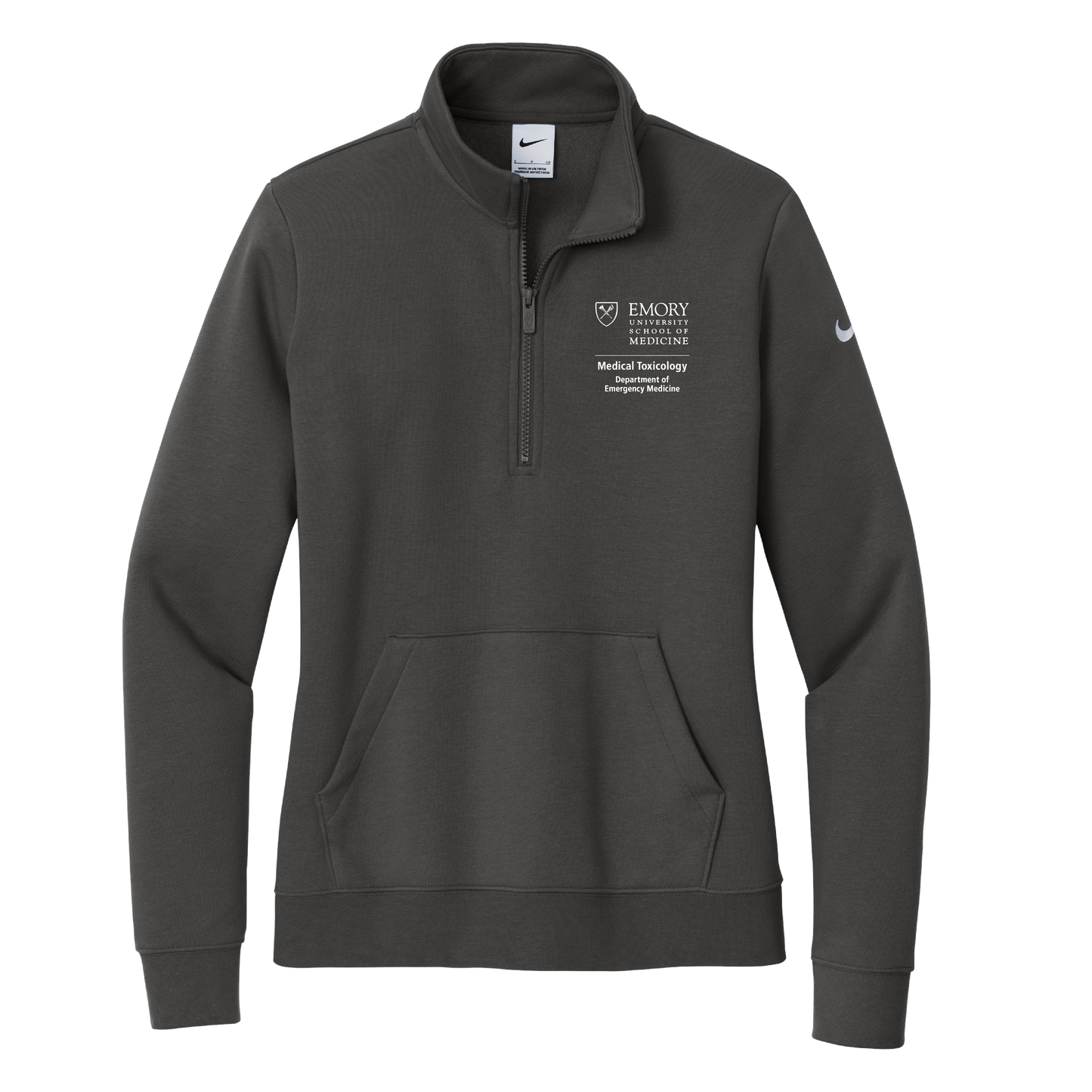 Women's Nike Club Fleece Sleeve Swoosh 1/2-Zip (Medical Toxicology)
