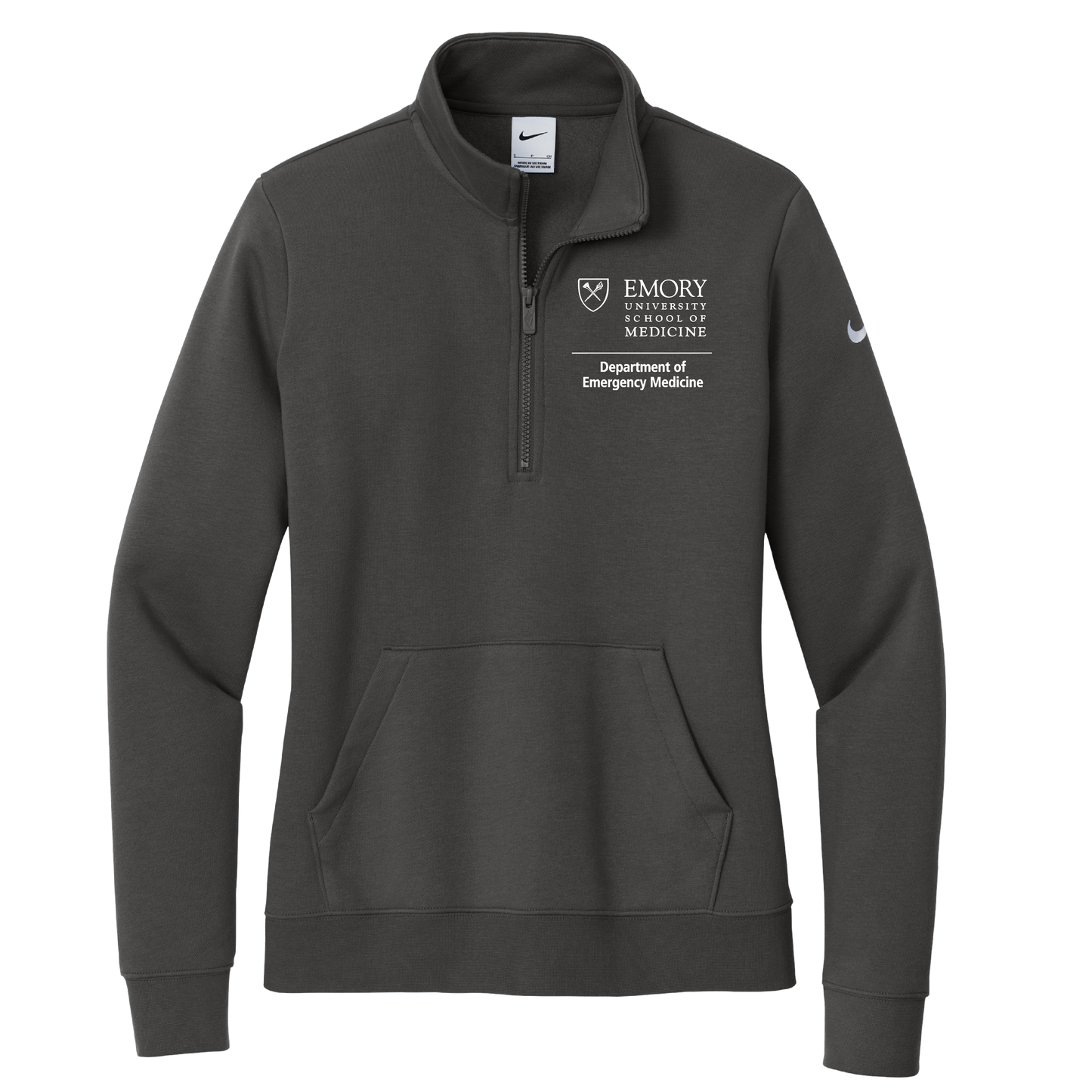 Womens Nike Club Fleece Sleeve Swoosh 1/2 Zip