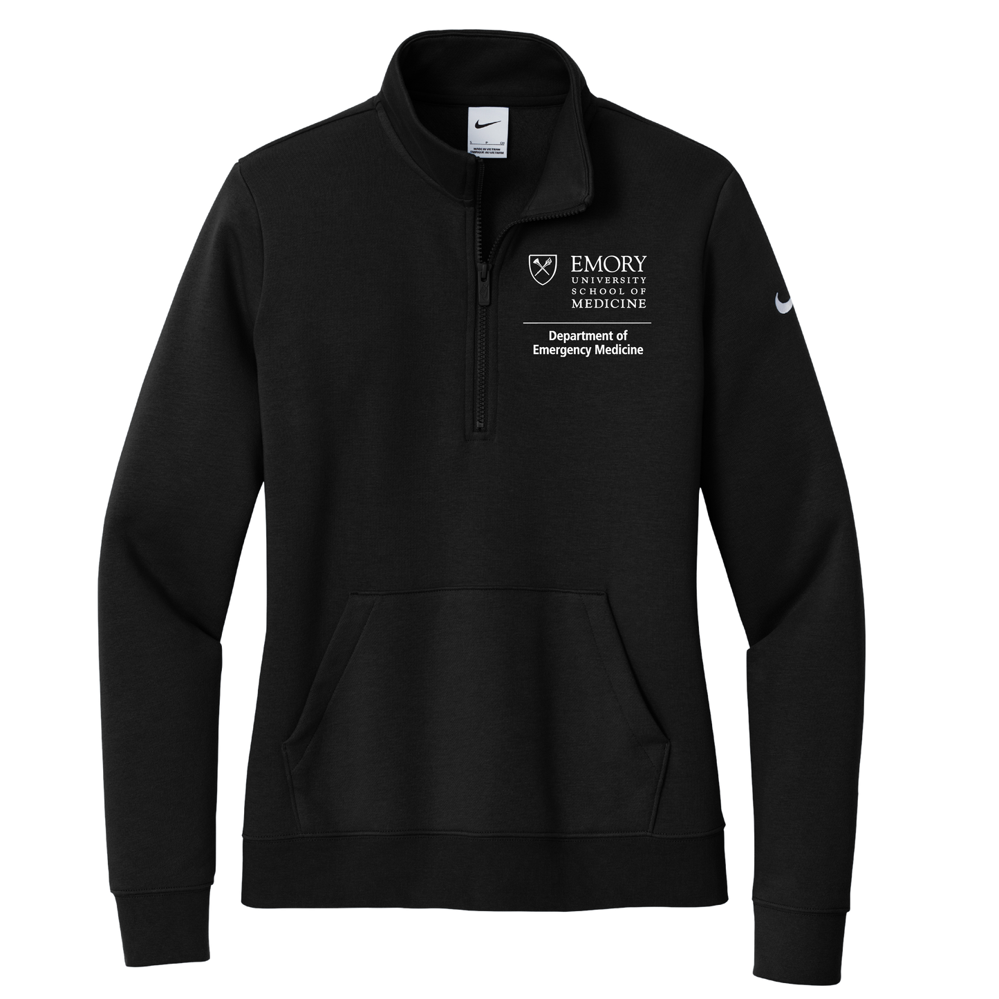 Womens Nike Club Fleece Sleeve Swoosh 1/2 Zip