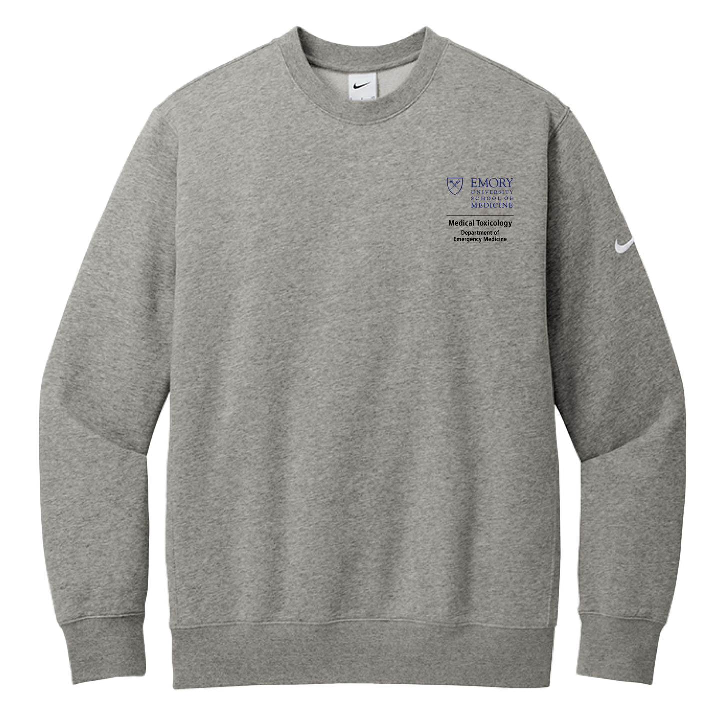 Nike Club Fleece Sleeve Swoosh Crew (Medical Toxicology)