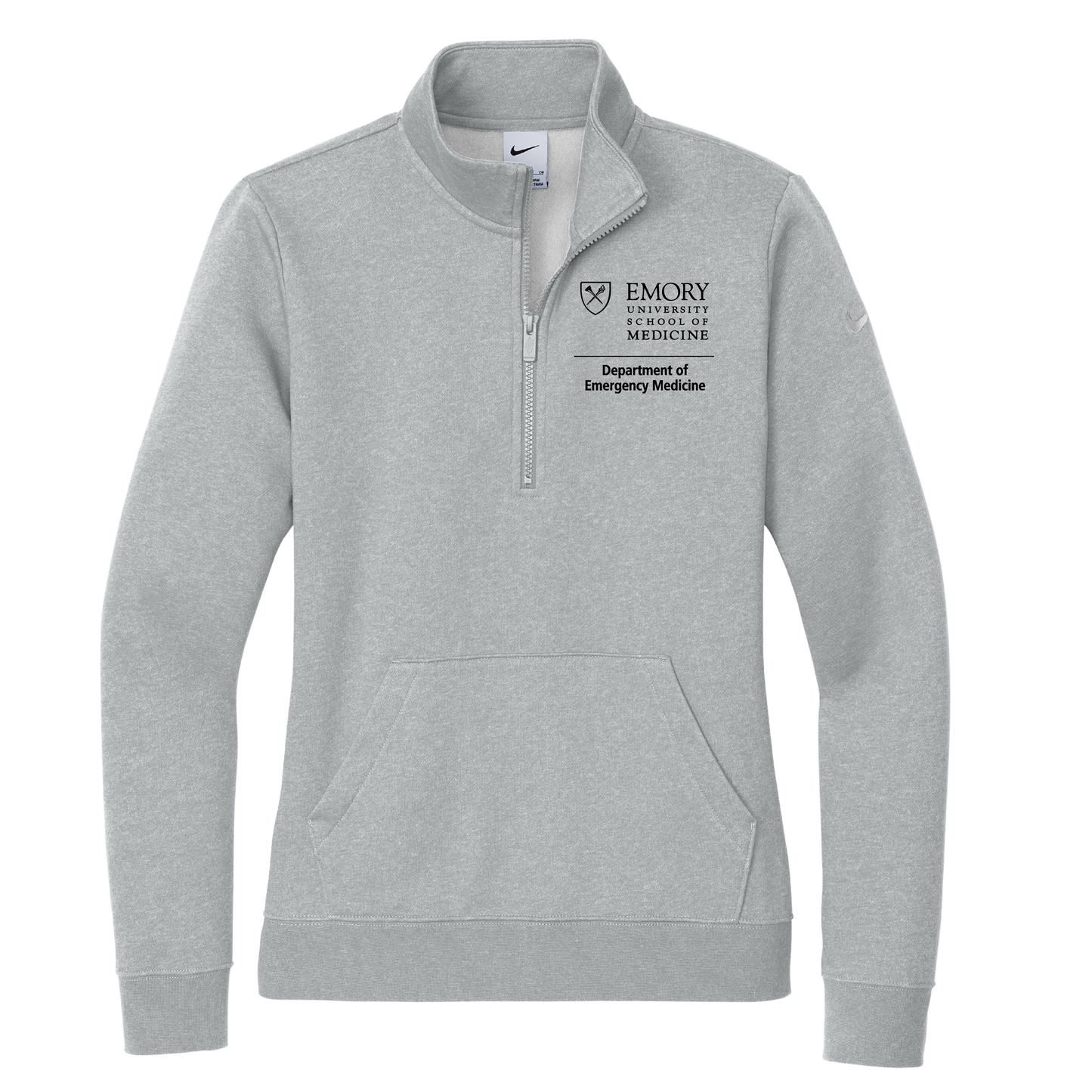 Womens Nike Club Fleece Sleeve Swoosh 1/2 Zip