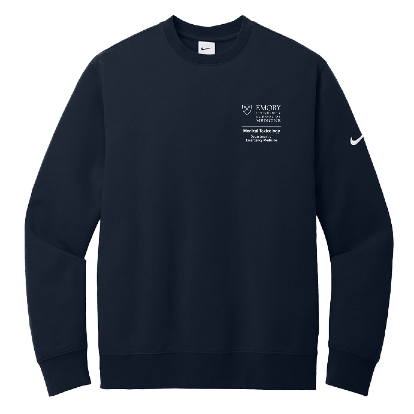 Nike Club Fleece Sleeve Swoosh Crew (Medical Toxicology)