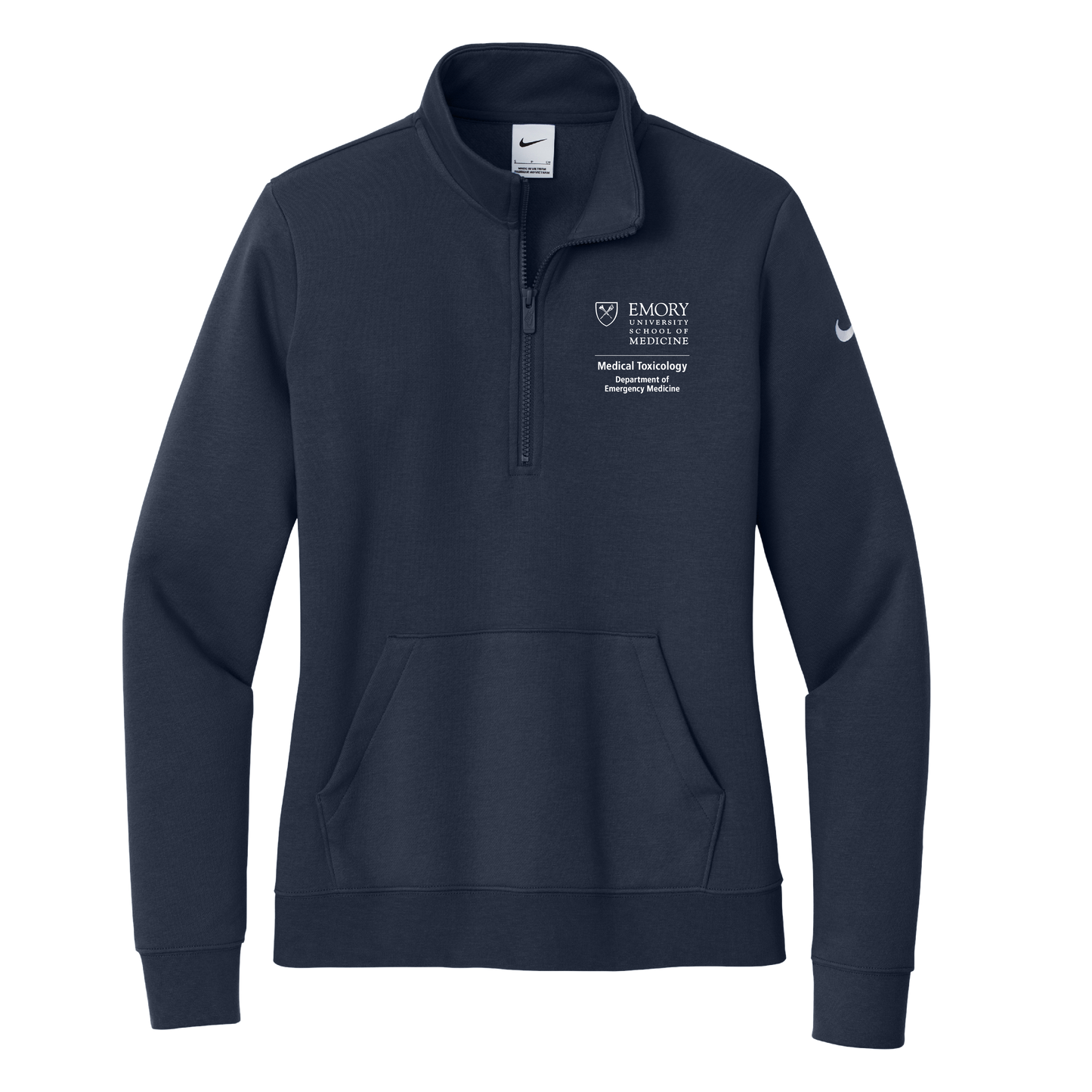 Women's Nike Club Fleece Sleeve Swoosh 1/2-Zip (Medical Toxicology)