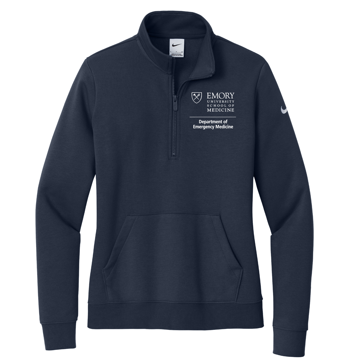 Womens Nike Club Fleece Sleeve Swoosh 1/2 Zip