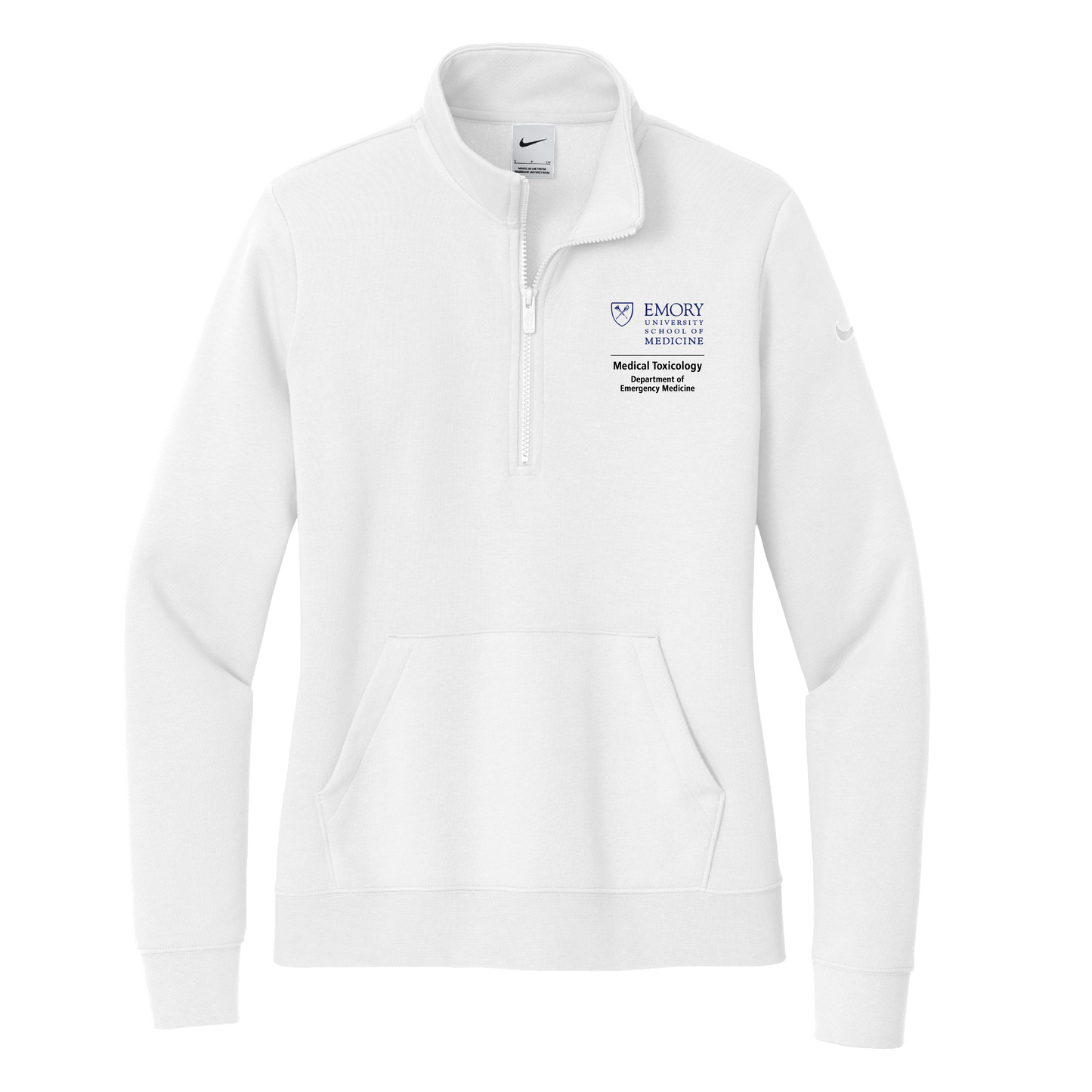 Women's Nike Club Fleece Sleeve Swoosh 1/2-Zip (Medical Toxicology)